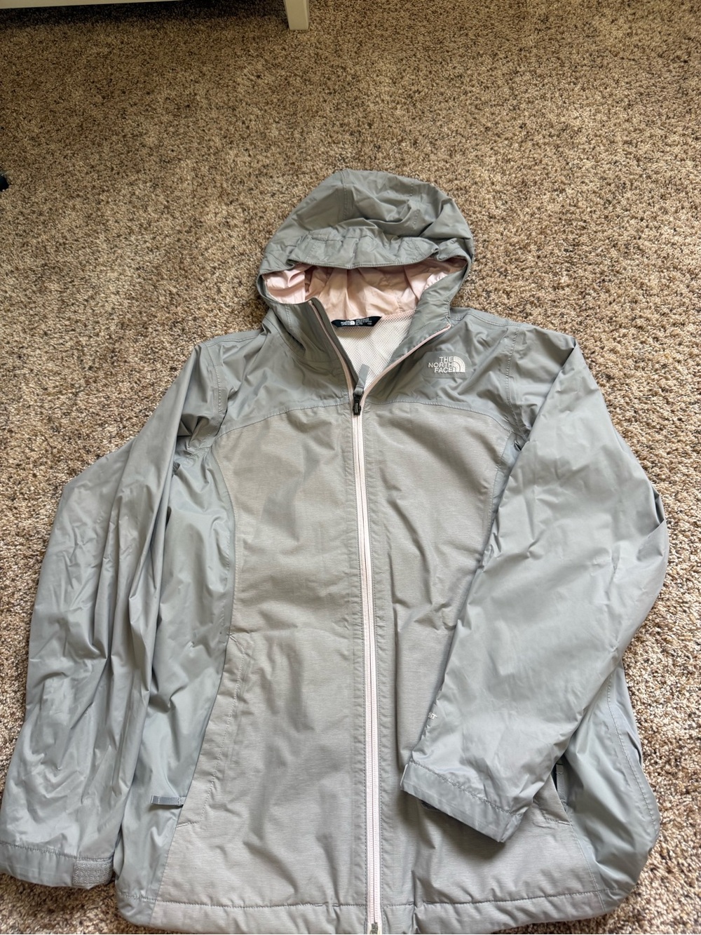 The North Face Light Gray Raincoat